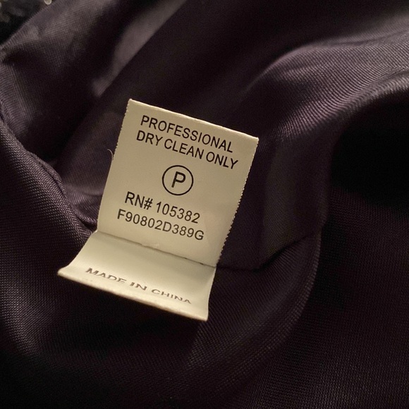 Tocca Navy Blue & Metallic Tweed Silver Button Sleeveless Mini Dress - 4 - Picture 10 of 12